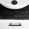 EMUCA LOTE DE 10 TIRADORES PARA MUEBLE ORLANDO, L136MM, INTEREJE 96MM, ACERO, PINTADO NEGRO