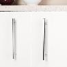EMUCA LOTE DE 10 TIRADORES PARA MUEBLE ORLANDO, L136MM, INTEREJE 96MM, ACERO, NÍQUEL SATINADO