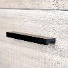 EMUCA LOTE DE 5 TIRADORES PARA MUEBLE XIRIVELLA, L160MM, INTEREJE 128MM, ALUMINIO, ANODIZADO NEGRO