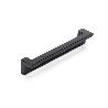 EMUCA LOTE DE 5 TIRADORES PARA MUEBLE RIBARROJA, L144MM, INTEREJE 128MM, ZAMAK, PINTADO NEGRO