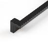 EMUCA LOTE DE 5 TIRADORES PARA MUEBLE RIBARROJA, L144MM, INTEREJE 128MM, ZAMAK, PINTADO NEGRO