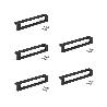 EMUCA LOTE DE 5 TIRADORES PARA MUEBLE RIBARROJA, L144MM, INTEREJE 128MM, ZAMAK, PINTADO NEGRO