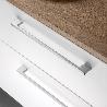 EMUCA LOTE DE 5 TIRADORES PARA MUEBLE PAIPORTA, L192MM, INTEREJE 160MM, ZAMAK, NIQUEL SATINADO