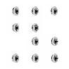 EMUCA LOTE DE 10 POMOS PARA MUEBLE BENETUSSER, DIÁMETRO 41MM, ZAMAK, NÍQUEL SATINADO