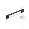 EMUCA LOTE DE 5 TIRADORES PARA MUEBLE PAIPORTA, L160MM, INTEREJE 128MM, ZAMAK, PINTADO NEGRO