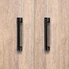 EMUCA LOTE DE 5 TIRADORES PARA MUEBLE TANGER, L147.5MM, INTEREJE 128MM, ZAMAK, PINTADO NEGRO