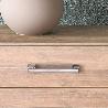 EMUCA LOTE DE 5 TIRADORES PARA MUEBLE TANGER, L147.5MM, INTEREJE 128MM, ZAMAK, NÍQUEL SATINADO