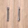 EMUCA LOTE DE 5 TIRADORES PARA MUEBLE TANGER, L147.5MM, INTEREJE 128MM, ZAMAK, NÍQUEL SATINADO