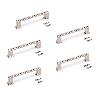 EMUCA LOTE DE 5 TIRADORES PARA MUEBLE TANGER, L147.5MM, INTEREJE 128MM, ZAMAK, NÍQUEL SATINADO