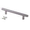 EMUCA TIRADOR PARA MUEBLE ORLANDO, L464MM, INTEREJE 384MM, ACERO, NÍQUEL SATINADO
