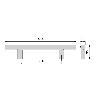 EMUCA TIRADOR PARA MUEBLE ORLANDO, L464MM, INTEREJE 384MM, ACERO, NÍQUEL SATINADO