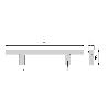 EMUCA TIRADOR PARA MUEBLE ORLANDO, L252MM, INTEREJE 192MM, ACERO, NÍQUEL SATINADO