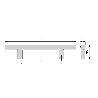 EMUCA TIRADOR PARA MUEBLE ORLANDO, L188MM, INTEREJE 128MM, ACERO, NÍQUEL SATINADO