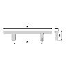EMUCA TIRADOR PARA MUEBLE ORLANDO, L528MM, INTEREJE 448MM, ACERO, NÍQUEL SATINADO