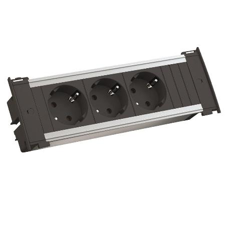 REGLETA KAPSA 3T (3TT SCHUKO)  C/CABLE DE 2M. + CLAVIJA DE MONTAJE.