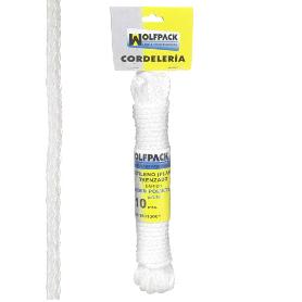 CUERDA TRENZADA PLÁSTICO BLANCA (MADEJA 10 M.)