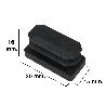 CONTERA RECTANGULAR NEGRA 15X30MM. BLISTER 4 PIEZAS.