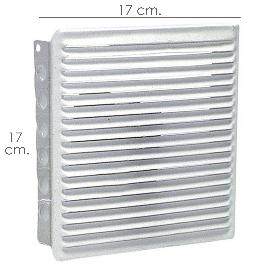 REJILLA VENTILACION EMPOTRAR 17X17 CM. BLANCA LACADA