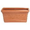 SATURNIA MACETERO RESINA RECTANGULAR, COLOR TERRACOTA, RESISTENTE, IDEAL EXTERIOR, 60X33CM.