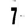 NUMERO ADHESIVO 46X140 MM.   Nº 7