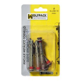 ANCLAJE METÁLICO TORNILLO 8X 60/10 MM. (3 PIEZAS)