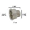 ALARGADERA HEXAGONAL REDUCCCION CROMADA 3/8 MACHO - 1/2 HEMBRA X M10