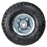 RUEDA CARRETILLA ALMACEN / SACOS  NEUMÁTICA LLANTA GALVANIZADA EJE DESCENTRADO Ø 20 MM.