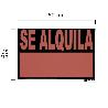 CARTEL SE ALQUILA  50X35 CM.
