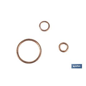 ARANDELA DE COBRE PARA TAPON CARTER 22X28   CAJA 100 UNID.