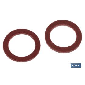 ARANDELA DE FIBRA ROJA M-14 X 18 X 1,5   CAJA 100 UNID.