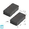 IMAN WOLFPACK FERRITA RECTANGULAR 40X20X10 MM. (BLISTER 2 PIEZAS)