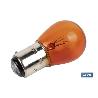 LÁMPARA COFAN 2 POLOS ÁMBAR DESCENTRADA P21/5W (BAZ15D) 12V   CAJA 10 UNID.
