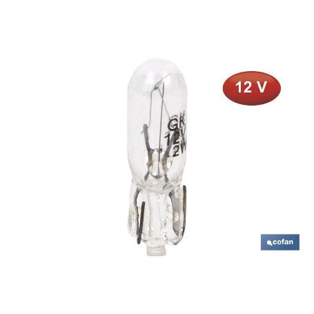 LÁMPARA S/CASQUILLO W1,2-T5 12V   CAJA 10 UNID.