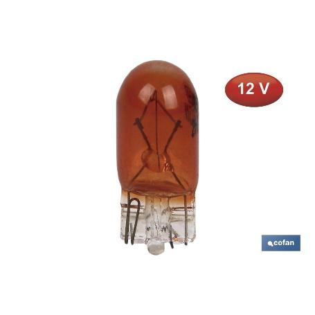 LÁMPARA S/CASQUILLO W5W 12V ÁMBAR VENTA UNITARIA