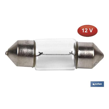 LÁMPARA PLAFONIER C10W (11X31MM) 12V   CAJA 10 UNID.