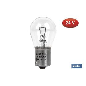 LÁMPARA COFAN 1 POLO P21W (BA15S) 24V   CAJA 10 UNID.