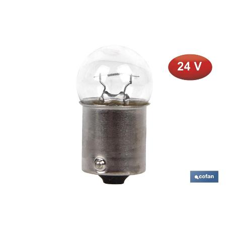 LÁMPARA COFAN PILOTO R10W (BA15S) 24V   CAJA 10 UNID.