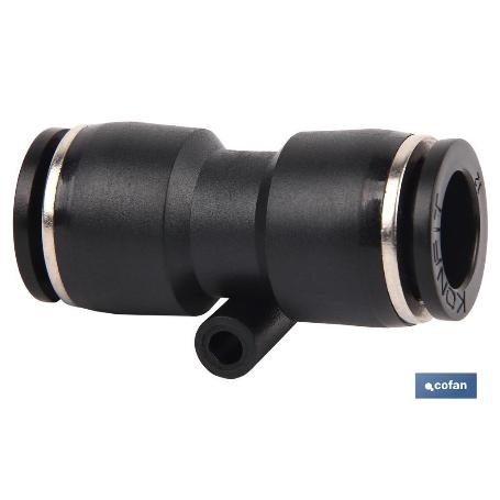 EMPALME RAPIDO RECTO PLASTICO T-12 VENTA UNITARIA
