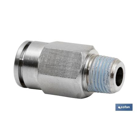 CONEXION RECTA TUBO 12MM. MACHO 1/4 VENTA UNITARIA