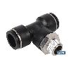 RACOR ROSCADO PLASTICO T , T-8, R-1/4 VENTA UNITARIA