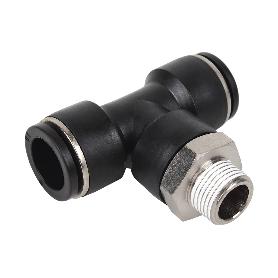 RACOR ROSCADO PLASTICO T , T-10, R-1/8   CAJA 5 UNID.