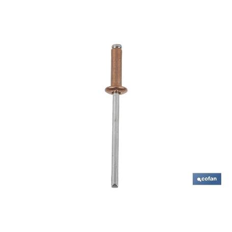 REMACHE COBRE ACERO 4,8 X 12 MM   CAJA 500 UNID.