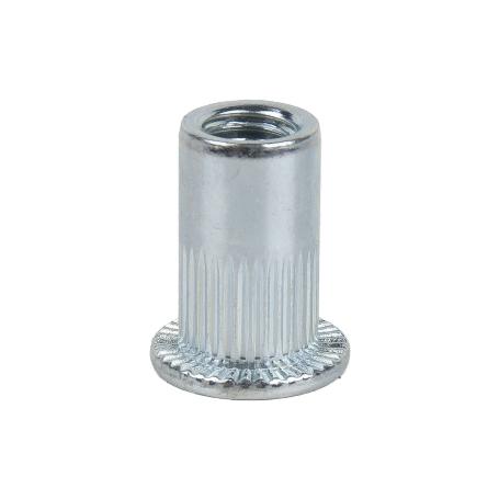 TUERCAS REMACHABLES RANURADAS ANCHAS ACERO M6   CAJA 500 UNID.