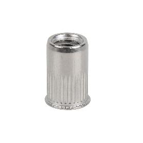 TUERCAS REMACHABLES RANURADAS CABEZA REDUCIDA INOX A-2 M6   CAJA 500 UNID.
