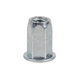 TUERCAS REMACHABLES HEXAGONAL ANCHAS ACERO M8   CAJA 250 UNID.