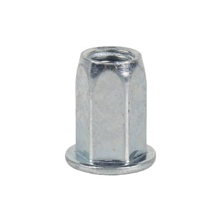 TUERCAS REMACHABLES HEXAGONAL ANCHAS ACERO M8   CAJA 250 UNID.