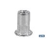 TUERCAS REMACHABLES CILÍNDRICAS RANURADAS FONDO ABIERTO CABEZA ANCHA ALUMINIO M8 X 16   CAJA 250 UNID.