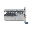 TUERCAS REMACHABLES CILÍNDRICAS RANURADAS FONDO ABIERTO CABEZA ANCHA ALUMINIO M8 X 16   CAJA 250 UNID.