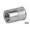 TUERCAS REMACHABLES CILÍNDRICAS RANURADAS FONDO ABIERTO CABEZA REDUCIDA ALUMINIO M8 X 15,5   CAJA 250 UNID.