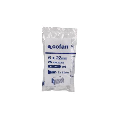 BOLSA 25 UDS TACO DE PLÁSTICO 8 MM VENTA UNITARIA